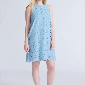 Elegant Blue Sleeveless Dress